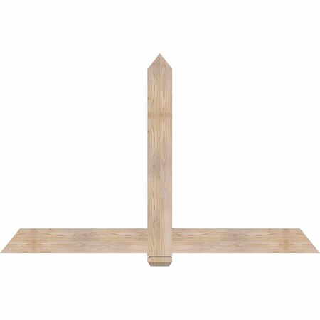 Ekena Millwork Eugene Smooth Timber Gable Bracket, Douglas Fir, 72"W x 45"H x 1 1/2"D x 5 1/2"F, 15/12 Pitch GBW072X45X0206EUG00SDF